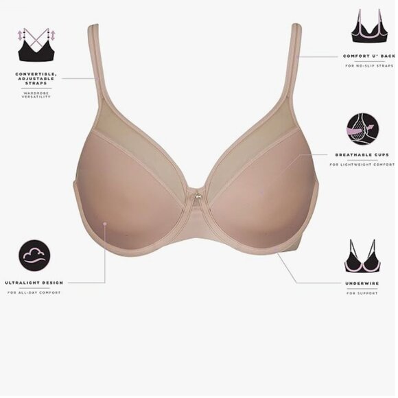 BALI BRA BUNDLE 2 NWT + 1 EUC Convertible One Smooth U Ultra Light Underwire - Picture 2 of 14